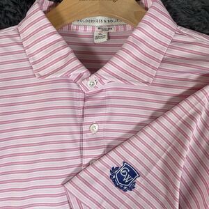 Holderness & Bourne X Carlton Woods Golf Polo Shirt Men’s XL Tailored Fit Pink